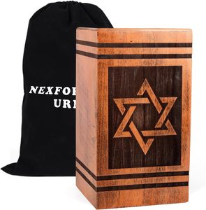 Indian wood cremation urn | impex designs | Wooden Cremation urn | Urn for your loved ones | <b>Keepsake</b> wooden rosewood urn <b>box</b> | - Product Image 1