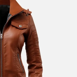 Chaleco de Moto sin Mangas para Mujer, Estilo Vintage, de Cuero Genuino Negro y Lona Transpirable, con un Solo Botón en la Parte Delantera, Tejido, Personalizado, en Oferta - Product Image 4