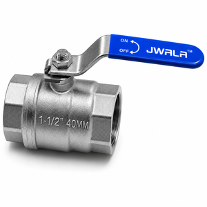 Válvula de Bola Manual de Tres Piezas de Acero Inoxidable de Precisión de 1-1/2 Pulgadas (40 mm) para Conexión de Tuberías Industriales de Agua, Aceite y Gas - Product Image 3