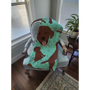 Manta acolchada de Chocolate Labrador Retriever 50x60 suave ligero patrón de ilustraciones cama sofá manta para mascotas y mantas - Product Image 4