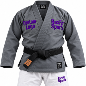 Uniforme de Jiu Jitsu Brasileño al por Mayor con Bordado Personalizado en el Pecho, Pantalones de Grappling a Juego y Etiqueta Tejida en el Cuello - Product Image 2