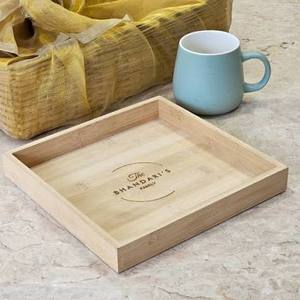 Plateau rectangulaire classique de mariage en bois de manguier massif et résine, poli, durable, de luxe, haut de gamme, écoresponsable et écologique H a CRAFT - Product Image 6