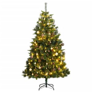 Sapin de Noël Artificiel Articulé avec 300 LED et Ensemble de Boules 82,7 Pouces - Product Image 1