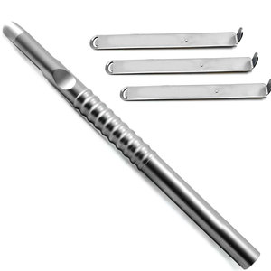 Grattoir manuel en acier inoxydable pour os, outil chirurgical dentaire réutilisable pour cliniques dentaires et implants – Vente en gros - Product Image 1