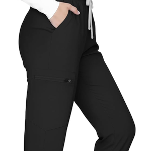 Women Casual Scrub Jogger Pants Breathable Yoga Waistband Soft <b>Stretch</b> Medical Scrubs with 3 Pockets - Product Image 2