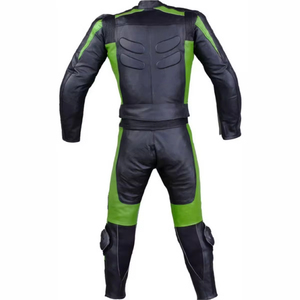 Combinaison de moto en cuir sur mesure pour homme, pour la course et l'entraînement, vente en gros, vêtements de motard pour homme, fabriquée en cuir véritable au Pakistan - Product Image 3