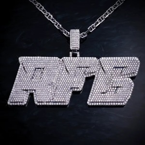 Custom Letter Name Pendant 925 <b>Silver</b> Moissanite Micro Pave Hip Hop Style Men's Jewelry Fully Iced Out Rapper Bling Pendant - Product Image 5