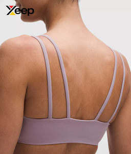 เสื้อชั้นในกีฬาโยคะคุณภาพสูงสำหรับผู้หญิง XEEP รุ่น XC-SB-146 แบบเรียบง่าย ระบายอากาศได้ดี สายปรับได้ แผ่นรองถอดออกได้ รองรับได้ดีเยี่ยม แห้งเร็ว - Product Image 4