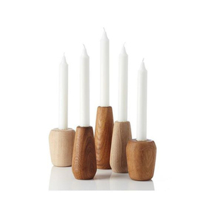 Neem Wood Tapered Candlestick Holder <b>Set</b> for Home Decoration Handmade Natural Finish Customized <b>Candle</b> Taper - Product Image 1