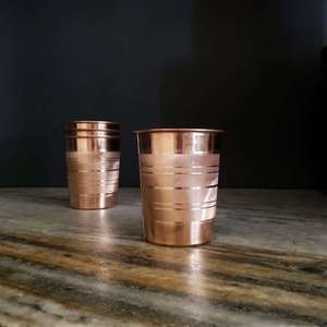 Verre à cocktail en cuivre de qualité supérieure, fait main, martelé, pour Mojito, jus, bière, eau, idéal pour la maison, le restaurant, le bar. - Product Image 4