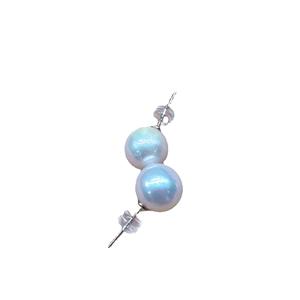 Wholesale 11-13mm Large Particle Freshwater <b>Edison</b> Pearl Earrings Strong Round Shape with Slight Cold <b>Light</b> Flaws - Product Image 5