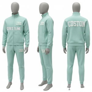 Conjunto Deportivo para Hombre Crestline, Manga Larga, Cierre Frontal con Cremallera, Logotipo Personalizado, Bolsillos Laterales, Ropa de Otoño - Product Image 4