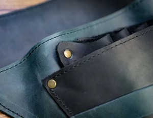 Custom 2026 Heavy Duty <b>Tool</b> <b>Belt</b> with Padded Waist Bag Adjustable Work Holder Black and Green Leather - Product Image 3