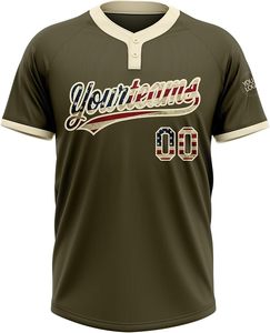 Maillots de baseball personnalisés à deux boutons, chemises de softball personnalisées, uniformes sportifs avec nom, numéro et logo brodés pour hommes, femmes et jeunes - Product Image 2
