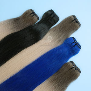 Extensiones de cabello Remy liso y sedoso del proveedor vietnamita, máquina cruda, trama, estilo ondulado Natural, cabello humano de alta calidad - Product Image 5