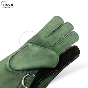 Gants de fauconnerie robustes en cuir véritable, protège-mains pour l'entraînement des oiseaux, anti-morsure et anti-griffures, gants de manipulation haut de gamme - Product Image 5