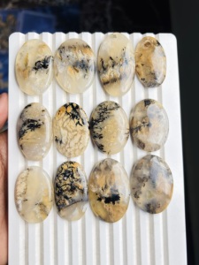Prix de gros Cabochon d'agate naturelle Dendrite Tigre Qualité AAA, Pierre précieuse en vrac d'agate Dendrite pour la fabrication de bijoux, Améthyste - Product Image 2