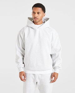 Nouveaux sweats à capuche en jersey blanc avec logo personnalisé, 100% coton, pour hommes, coupe décontractée confortable, chaleur douillette, parfaits pour l'hiver - Product Image 1