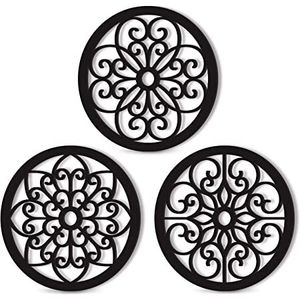 Posavasos de Aluminio con Diseño Grabado, Acabado Antiguo, Resistentes al Calor, para Mantener la Mesa Limpia, para Uso en el Hogar y Restaurantes - Product Image 6