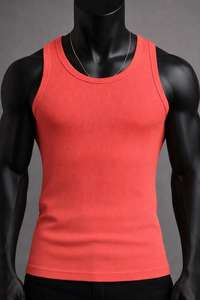 Custom Logo Men's Sport Tank Top 100% Polyester Anti-Pilling Breathable Digital Printing O-Neck for Gym Fitness <b>Running</b> - Product Image 2