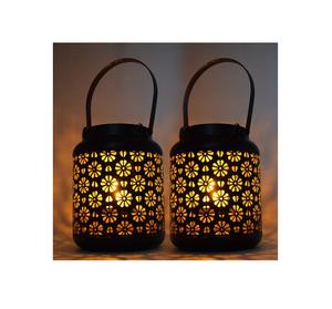 Porte-bougie en fer de style design, idéal pour la décoration du salon, créant une ambiance cosy - Product Image 3