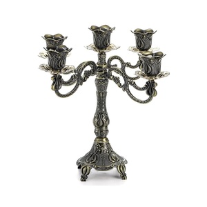 Magnifique porte-bougie décoratif avec support en métal poli pour la décoration d'éclairage de mariage, de festival ou de maison - Product Image 3