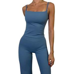 Débardeur de sport et yoga sans manches pour femme, personnalisé, en gros, séchage rapide, respirant, en Spandex et Nylon, style dos nageur, pour l'été - Product Image 1