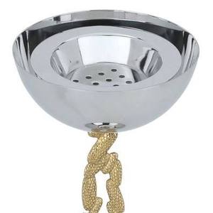 Brûleur à Bakhoor de Luxe en Argent, Grand Censer en Métal Poli avec Couvercle en Filigrane pour Oud et Encens - Product Image 6