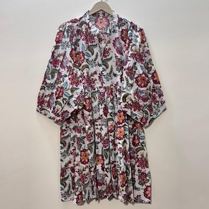 Vestido Casual Midi para Mujer, Tejido 100% Algodón, Liso, Manga Corta, Cintura Imperio, Estilo Babydoll, Cuello en V, Holgado, Funcional - Product Image 3