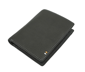 [Highly Recommended]Castello Genuine Cowhide Soft Leather RFID Open Short Unisex Bi-fold <b>Wallet</b> W/coin Pocket Black New Design - Product Image 2