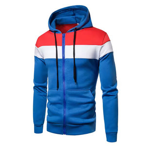 Sweat à capuche pour homme, noir, vert, rouge, à blocs de couleur, en polaire 100% coton, avec logo sur le devant, style décontracté, vêtements d'automne - Product Image 6