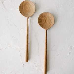 Juego de Cucharas de Madera Hechas a Mano, Utensilios de Cocina Rústicos Naturales, Duraderos y Artesanales para Uso Doméstico - Product Image 4