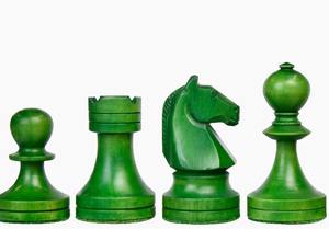 Piezas de ajedrez de la era soviética rusa reproducidas, en madera de fresno verde y boj, Rey de 3.7 pulgadas, al mejor precio. - Product Image 3