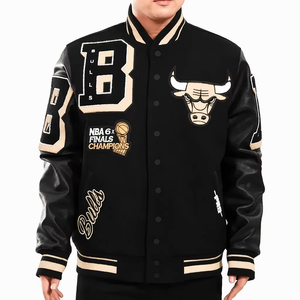 Chaqueta Varsity de Béisbol de Lana con Logotipo Personalizado de Alta Calidad, Resistente al Viento y Rellena de Plumón para Hombre, Venta al Por Mayor Económica de Fábrica - Product Image 6