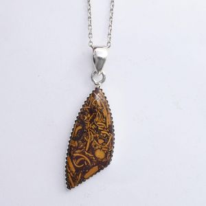 Handmade Mariam Jasper Pendant Necklace 925 Sterling <b>Silver</b> Natural Gemstone Vintage Engagement Party Jewelry Gift for Women - Product Image 1