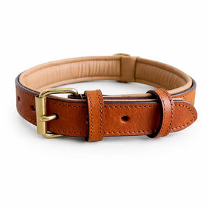 Correa de cuero genuino para perros, manos libres, táctica, para correr, entrenar, pasear perros grandes, hebilla metálica resistente. - Product Image 1