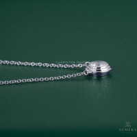 Collier pendentif solitaire en or massif 14 carats avec diamant de laboratoire taille brillant couleur D 1 carat certifié IGI, serti clos, style moderne et minimaliste