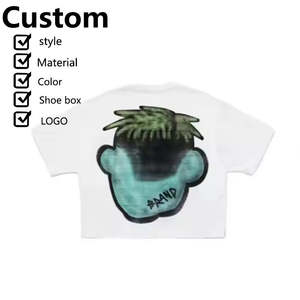 Camisetas de estilo hip-hop para hombre, de moda, con cortes ajustados, tela gruesa 100% algodón, gráficos impresos en DTG. - Product Image 1