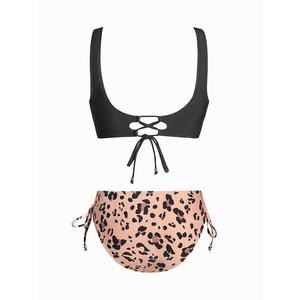 Pakistan Made High Quality 2 Piece Women Bikini Sets Front Logo Quick Dry Comfortable New Arrival - Product Image 2