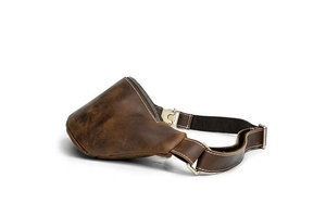 Sac banane en cuir vintage avec sangle réglable et logo personnalisé, style bandoulière, tendance, portable, pour voyage, prix de gros - Product Image 5