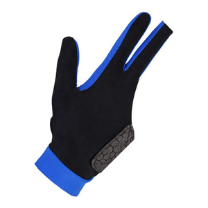 Three-Finger Snooker Glove Black Blue Non-Slip Nylon For Billiard Game Breathable Quick Dry Fast Turnarround OEM Service - Product Image 4