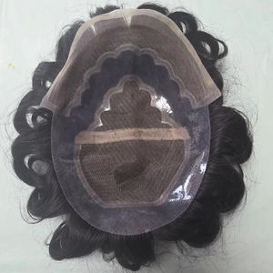 Perruque en cheveux humains vierges Taz Hair BD, modèle Bollywood, prothèse capillaire indienne douce pour hommes, toupet Remy - Product Image 1