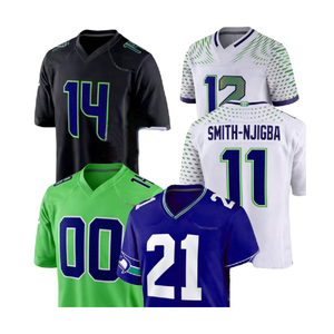 Camisetas Deportivas de Fútbol Americano para Hombre, de Alta Calidad, al Por Mayor, con Parches Bordados Personalizados, Manga Corta - Product Image 2