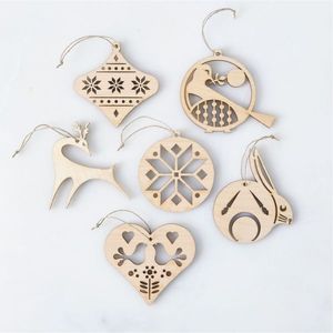 Étiquettes personnalisées en bois vierges en forme de flocon de neige pour décorations de Noël et fournitures de fête, ornements suspendus faits à la main - Product Image 4