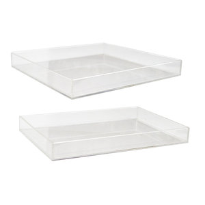 Venta Directa de Fábrica: Bandeja Rectangular Clásica de Acrílico para Tazas de Hotel/Club, Elegante Bandeja Individual de Acrílico para Alimentos y Artículos Diversos - Product Image 4