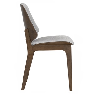 Chaise de salle à manger moderne en bois massif, chaise d'appoint rembourrée, style nordique pour salle à manger, hôtel, maison - Product Image 3