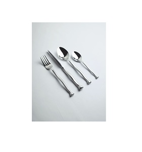 Ensemble de couverts en métal de designer haut de gamme avec finition polie miroir pour table à manger, accessoires de cuisine durables et élégants - Product Image 5