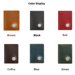 Ready to Ship Stock Crazy Horse Leather Passport Cover Genuine Leather Passport <b>Holder</b> <b>Travel</b> <b>Document</b> Organizer with Card Slots - Product Image 6