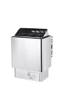 Pemanas Sauna Dalam Ruangan Harvia Vega Pro BC-23 Stainless Steel Silver Square Desain Modern Relaksasi Kontrol Panel Digital Remote
