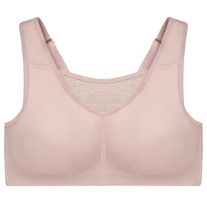 Soutien-gorge de sport respirant à maintien élevé pour femme, col en V, bretelles réglables, dos en maille, noir uni, Spandex Polyester sans couture - Product Image 6